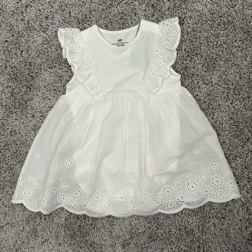 H&M Eyelet Lace White Dress - NWT size 9M